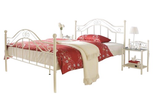 Metallbett cremeweiß 140 - , x