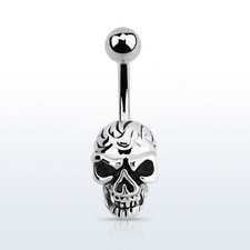 Bauchnabelpiercing Ohrstecker TOTENKOPF Skull Muerte Ohrschmuck Banana Navel pie
