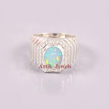 Natürlich Feuer Opal & Cz Mit