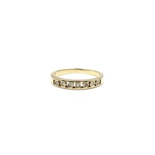 14kt Gelbgold Ring Halb Memory