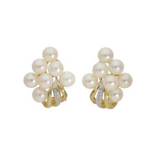 Perlen Ohrring Gold 585