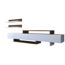 Wohnwand Weiß TV Lowboard