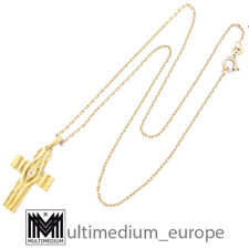333 Gelbgold Kreuz Anhänger Diamant 8ct Ankerkette gold cross pendant diamond