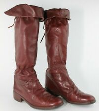 Damenstiefel Lederstiefel Chèrie weinrot Gr. 36 bordeaux Leder 80er TRUE VINTAGE