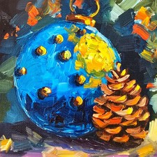 Blaue Weihnachtskugel