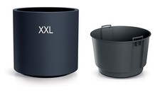 Runder Blumentopf mit Einsaitz