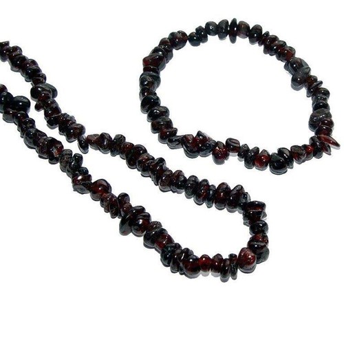 Granat set splitter kette - granat,