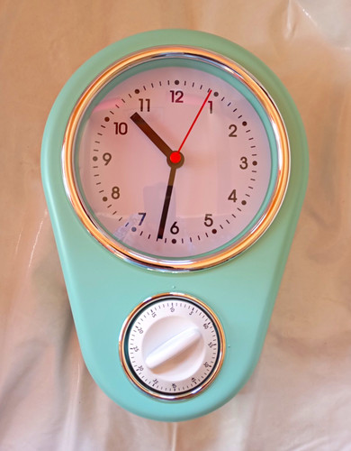 Wanduhr küchenuhr retro mint - wanduhr,