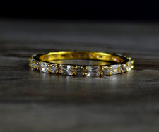 Ring Silber 925 Zirkonia 20,0 mm Eternity Gold - attraktiv & funkelnd