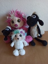 4er Nici Set Ayumi & Shaun das Schaf -  Plüsch Stofftier Kuscheltier Schlenker
