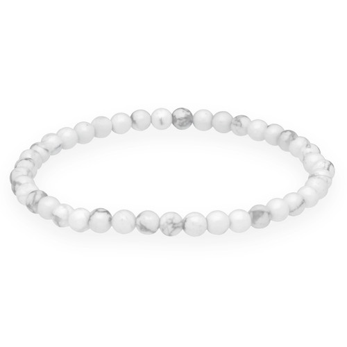 Magnesit mini kugelarmband 4mm - magnesit, mini-kugelarmband