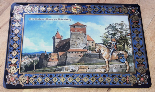 Schild blechschild kalender - blechschild,