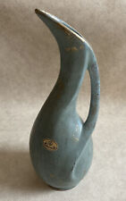 Vase Ü Übelacker Keramik 50 / 60 er Jahre grün mit gold Form 379 ? Schwanenhals