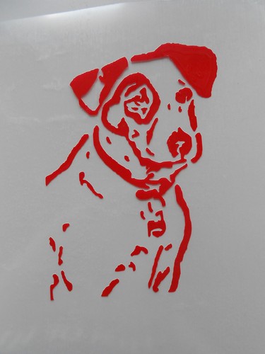 Schablone hund auf a4 - schablone,