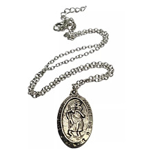 Christophorus Halskette Anhänger 20 Zoll Kette Reiseschutz Kostümschmuck