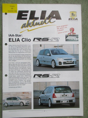 Elia aktuell 1999 - elia, 11/1999