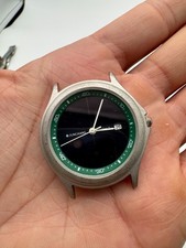 JUNGHANS SOLAR 1 DAY DATE CLASSIC HERREN UHR Grün Green Gebraucht ohne Armband