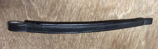 Schwarzer flacher Stirnriemen schwarz unterlegt engl Leder Trensenteil Stirnband