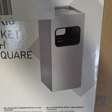 Durable Papierkorb Metall mit Ascher, entnehmbarer Inneneimer und Asch... 333123