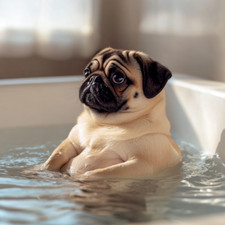 Wandtattoo Aufkleber Mops in