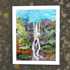 Nadelgefilzte wolle wasserfall - nadelgefilzte,