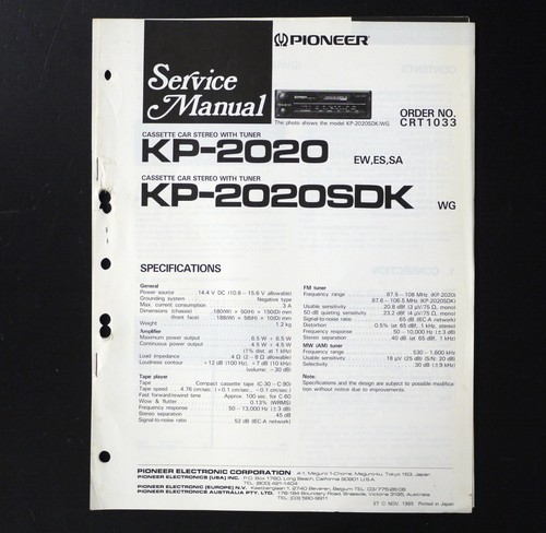 Original pioneer 2020 - original, /