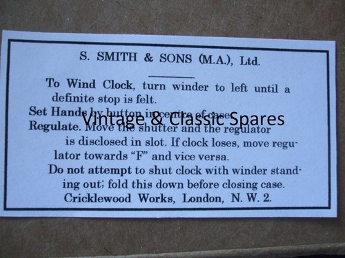 Vintage smiths dash - smiths, ma