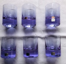 6 Gläser Ludwig MOSER Karlsbad   Gläser mit Ätzmarke  Etikett