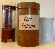 3er Set dekoratives Deckelgefäß Dose Apotheker Gefäß Flasche alt Pappe Porzellan