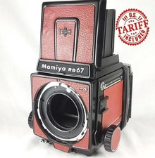 Rotes Leder [fast neuwertig] Mamiya RB67 Pro S Waist Finder 120 Film...