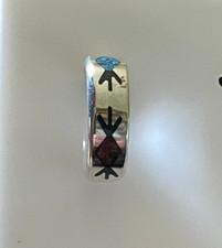 Indianerschmuck Türkis Koralle Halb Creole als EINZELSTECKER Westernschmuck