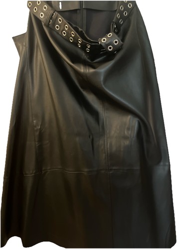 Reserven rock schwarz leder - rock,
