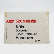 Metall Zuglaufschild IC 526