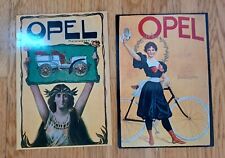 2XPostkarte 10 cm x 14,5 cm Opel Nähmaschine Reklame Nostalgie .