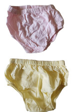 2 Paar Mädchen Windelslips Bezüge 12-18 Monate 100% Baumwolle