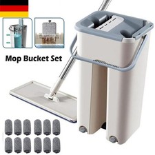 Wischmopp Set Mit Eimer Bodenwischer Set 360 Wischmop+12 Mikrofaserpad Putzlappe