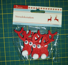 3 nette Klebe Elchköpfe ovp