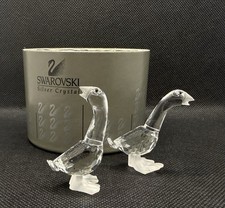 Swarovski Silver Crystal Gänse (2 Stück) – Kristallfigur Set mit OVP