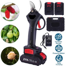 25mm Elektrische Gartenschere Schnurlose Astschere für Baum Beschneide mit 2Akku