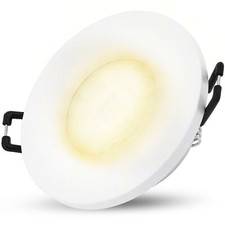 BEDA Bad Einbaustrahler IP65 flach mit LED 5W warmweiß 230V Einbauspot weiß rund