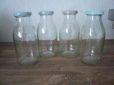 Basteln Hobby Adventsbasteln 4 leere Glasflaschen Miniflaschen f. Adventsgesteck