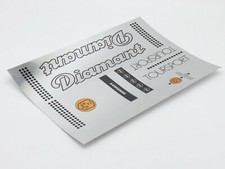 DIAMANT Toursport Decals Sticker Dekor 4-teilig Set DDR Fahrrad Aufkleber silber