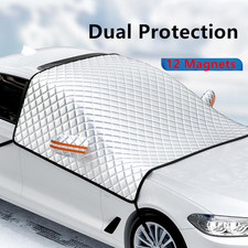 Scheibenabdeckung XXL Auto Frontscheibenabdeckung Winter Frostschutz mit Magnet