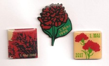 Drei Verschiedene 1.Mai Pins 1999/2006/2017 - Thema Gewerkschaft
