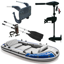 SET INTEX Excursion 5 Schlauchboot Angelboot + Aussenbordmotor + Heckspiegel