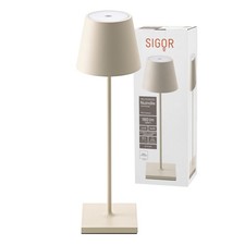 B-Ware Nuindie LED Akku Tischleuchte Außentischleuchte IP54 dünenbeige Sigor Tis