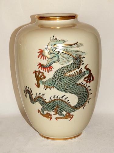 Grosse drachenvase porzellan - drachenvase,