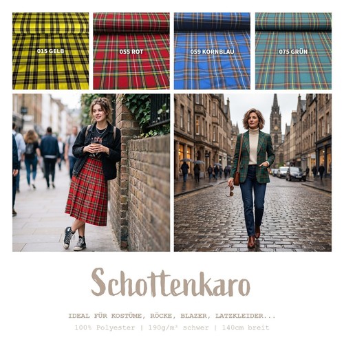 Schottenkaro stoff meterware - schottenkaro,