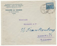 Tunesien 1925 Einzelfrankatur Bauer am Pflug Michel Nr. 36