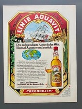 Linie Aquavit Einmal Äquator und zurück 1977 Vintage Ad Werbung Reklame